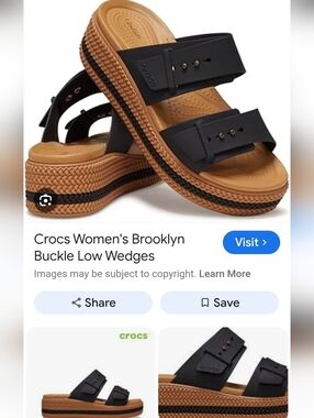 Crocs Brooklyn Buckle Low Wedges